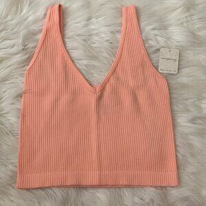 FREE PEOPLE Rib Brami Crop Tank in Electric Nectar Sz MED/LAR